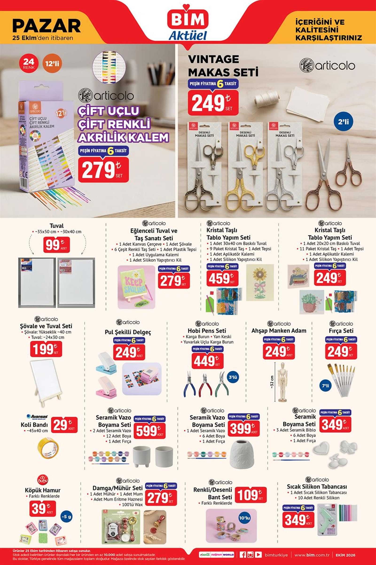 BİM 25 Ekim 2026 Kataloğu