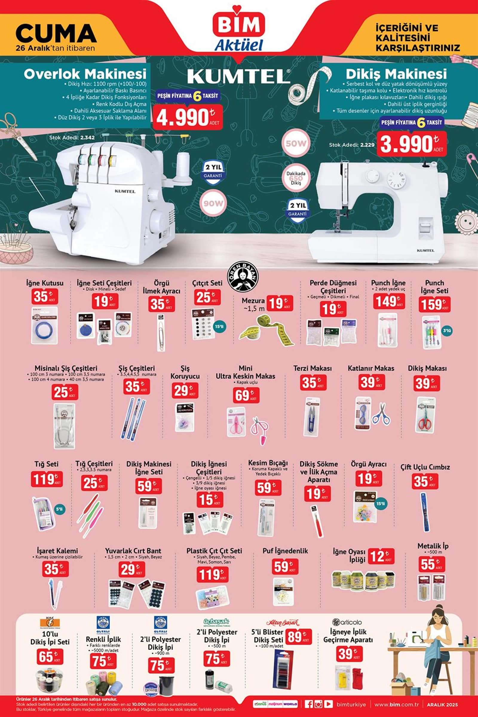 BİM 26 Aralık 2025 Kataloğu