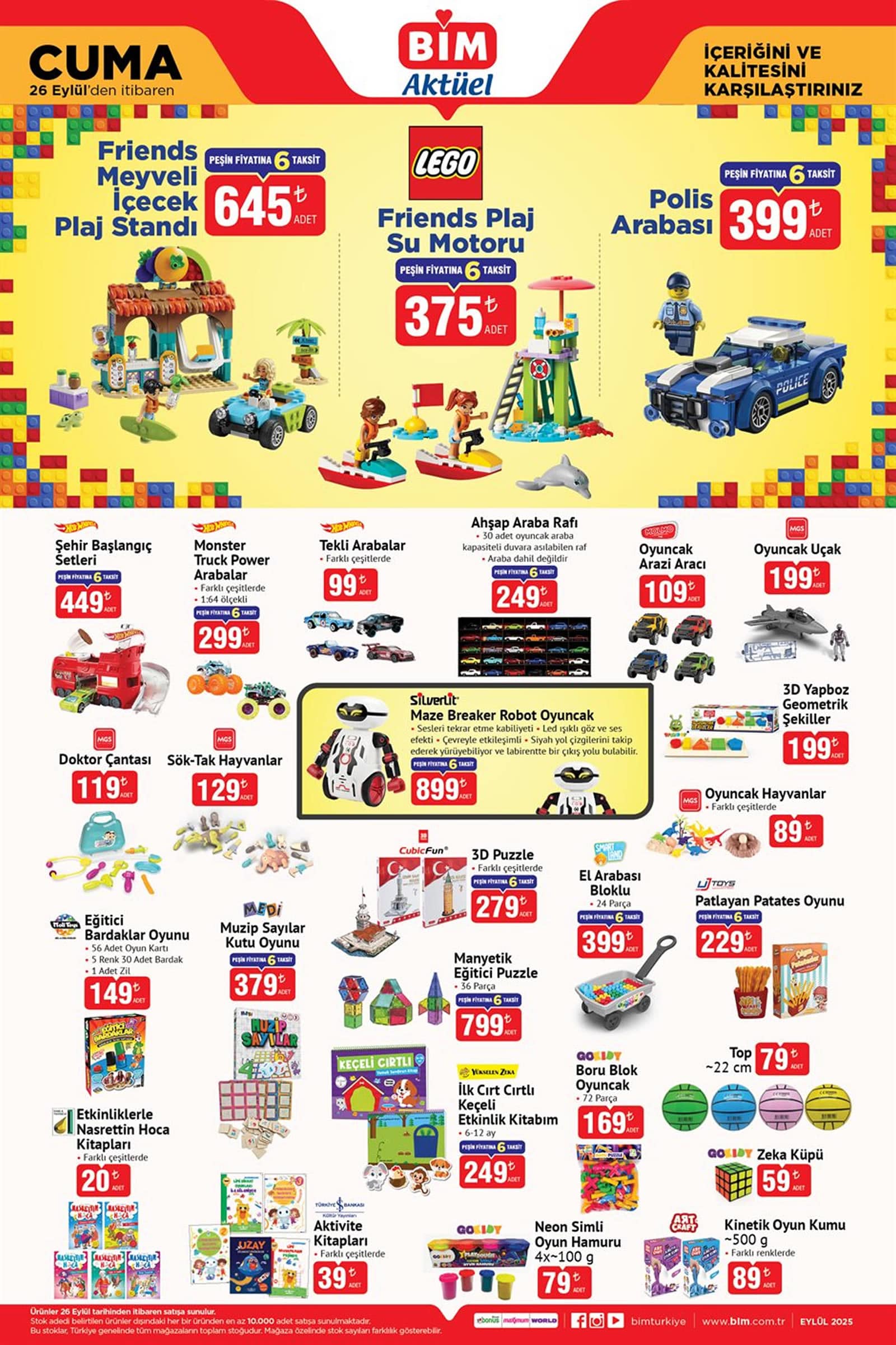 BİM 26 Eylül 2025 Kataloğu