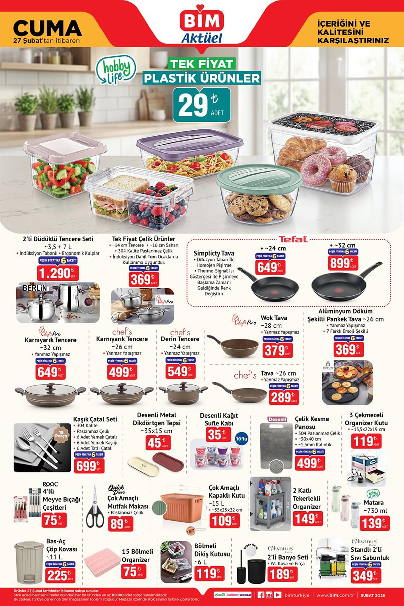 BİM 27 Şubat 2026 Aktüel Ürünler Kataloğu