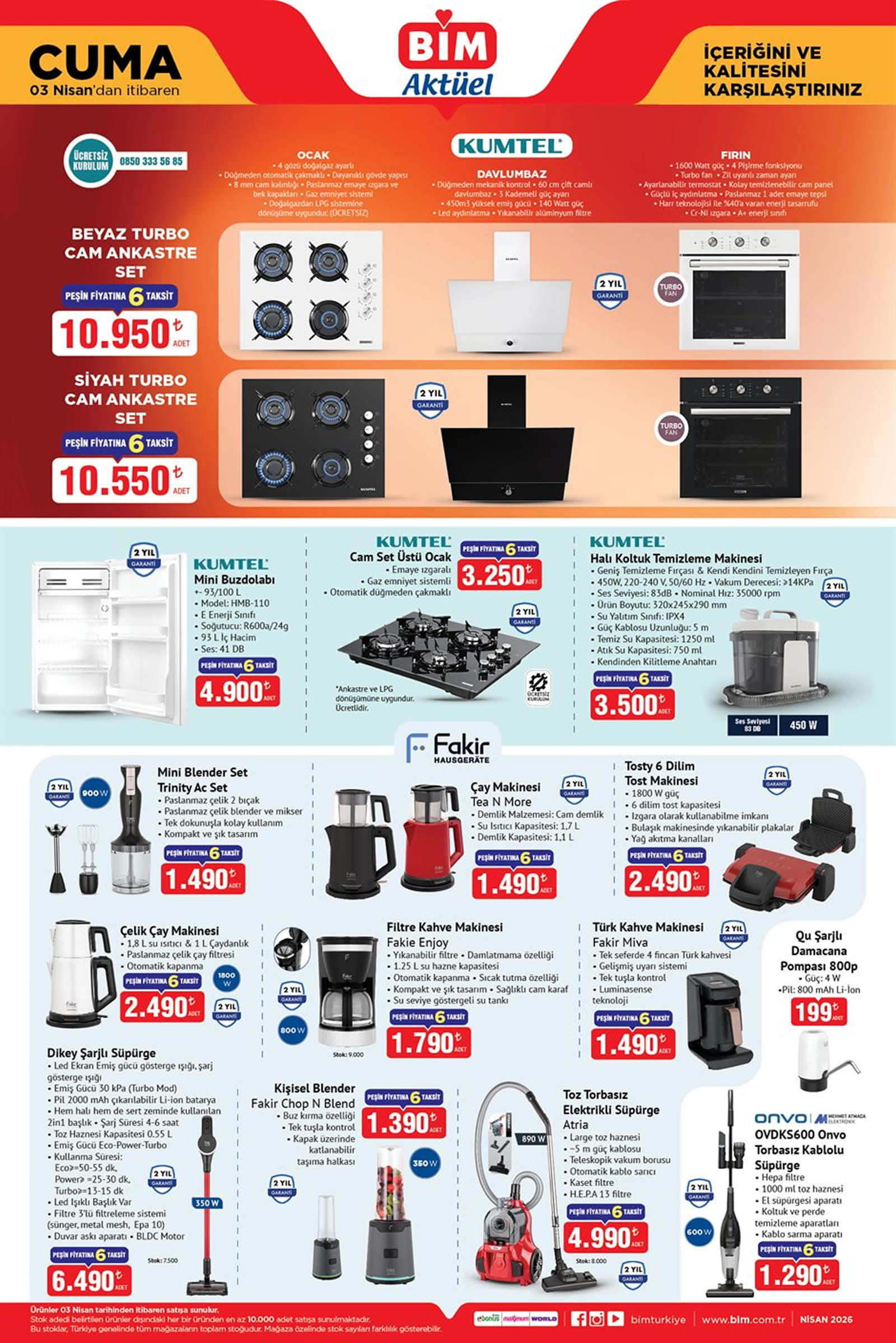 BİM 3 Nisan 2026 Aktüel Ürünler Kataloğu