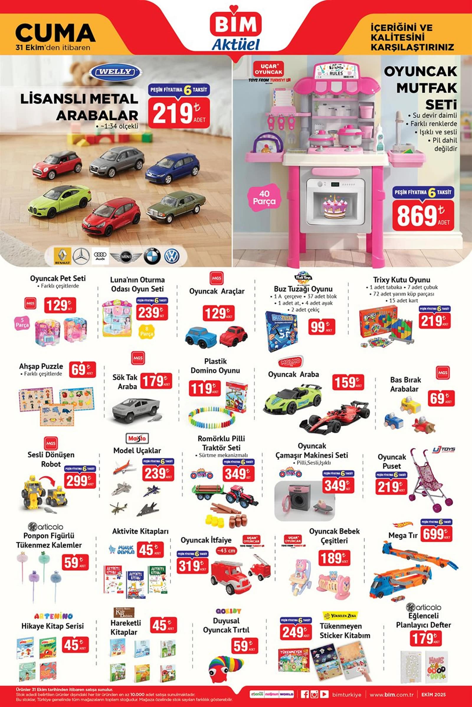 BİM 31 Ekim 2025 Kataloğu