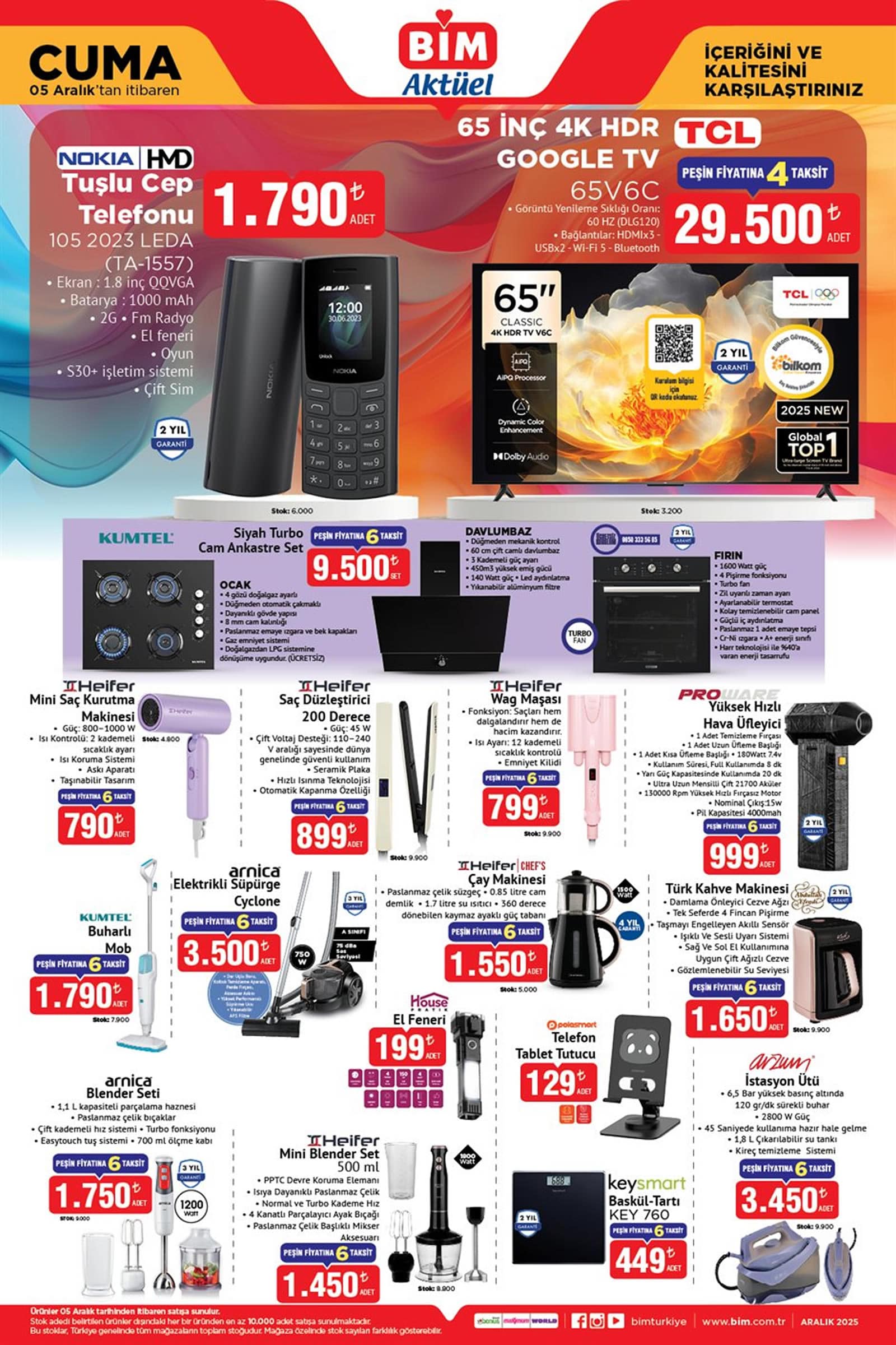 BİM 5 Aralık 2025 Aktüel Ürünler Kataloğu