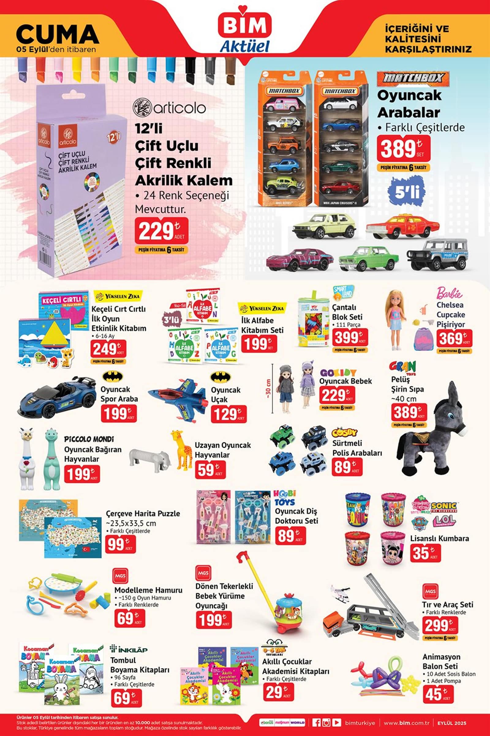 BİM 5 Eylül 2025 Kataloğu