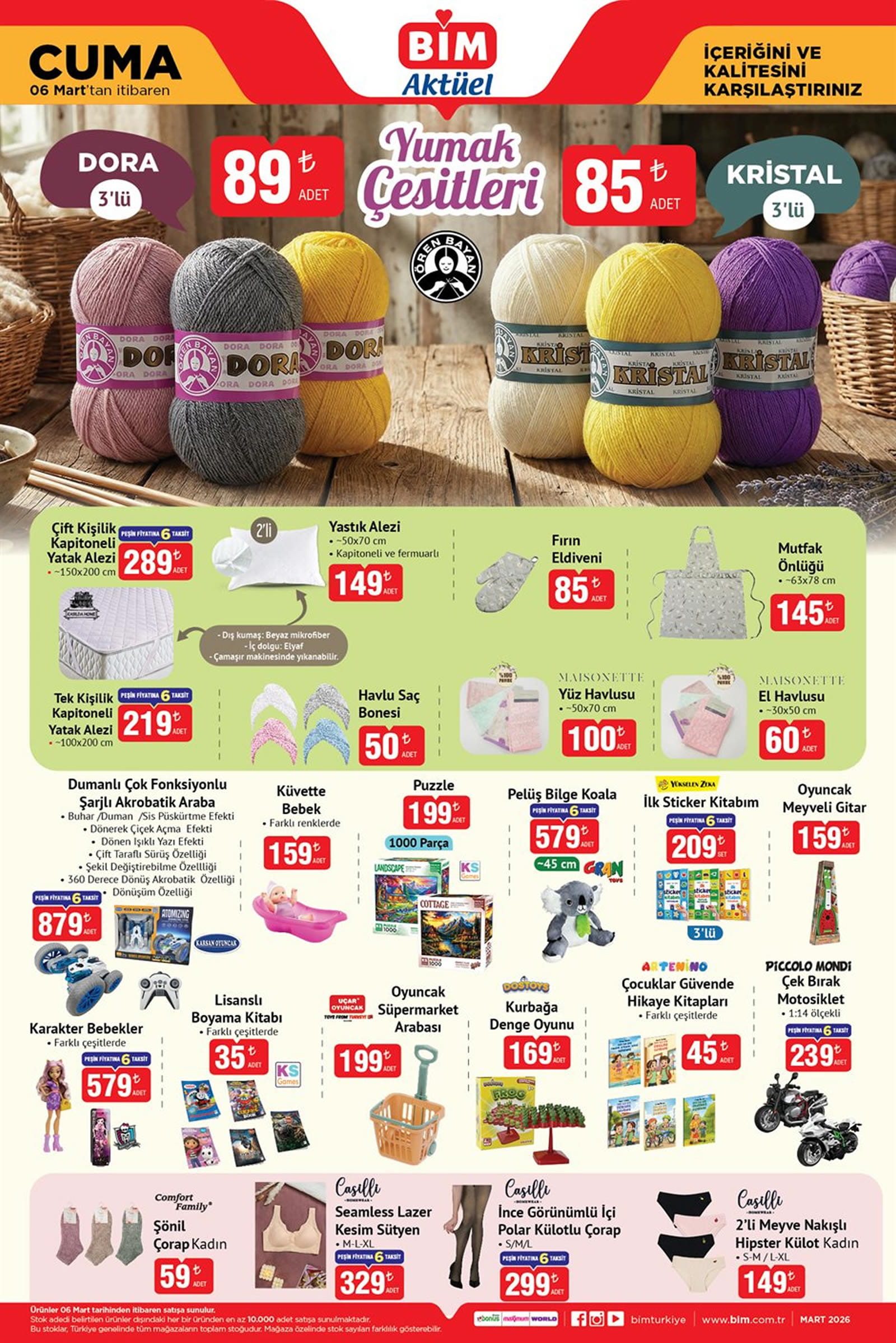 BİM 6 Mart 2026 Kataloğu