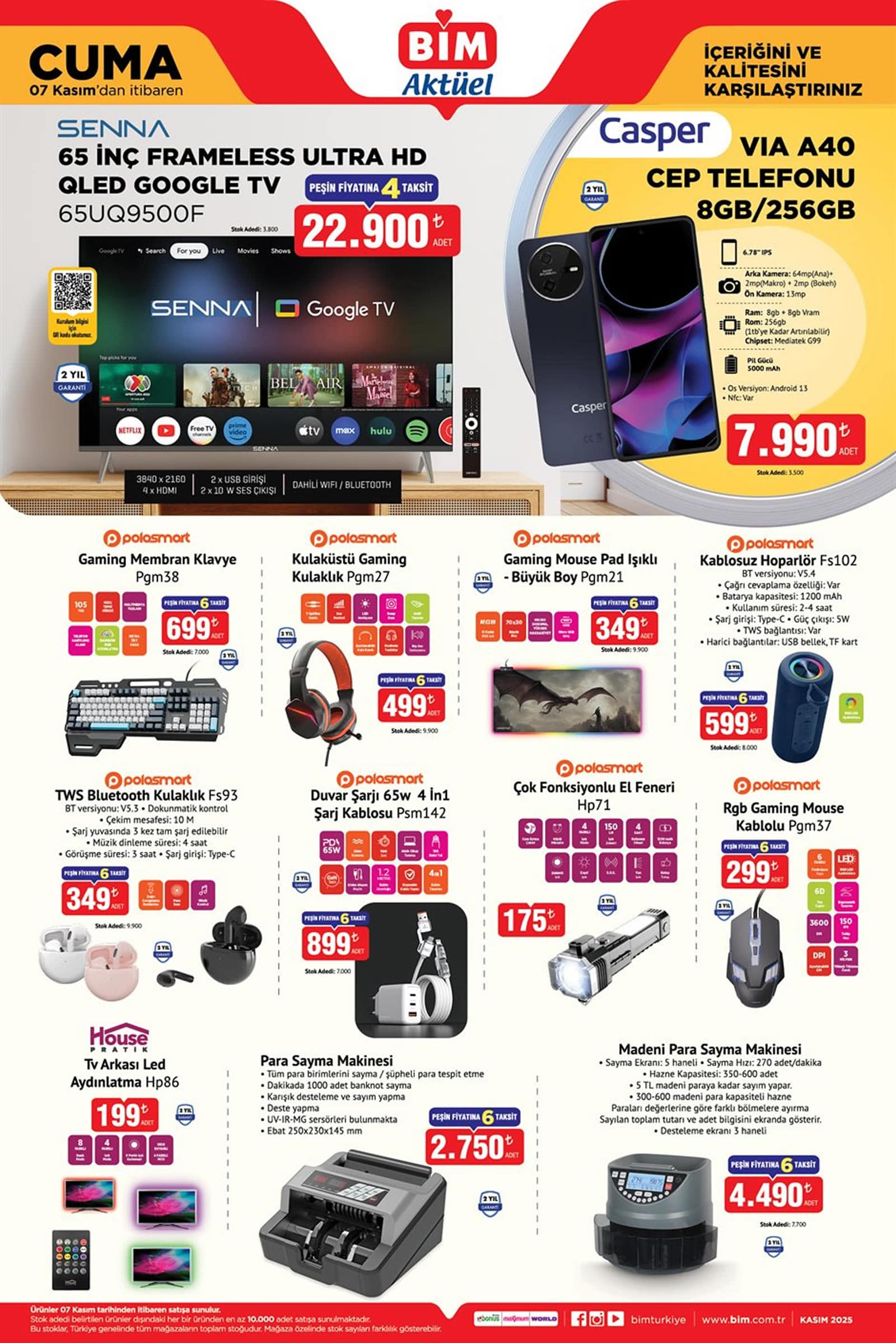 BİM 7 Kasım 2025 Aktüel Ürünler Kataloğu