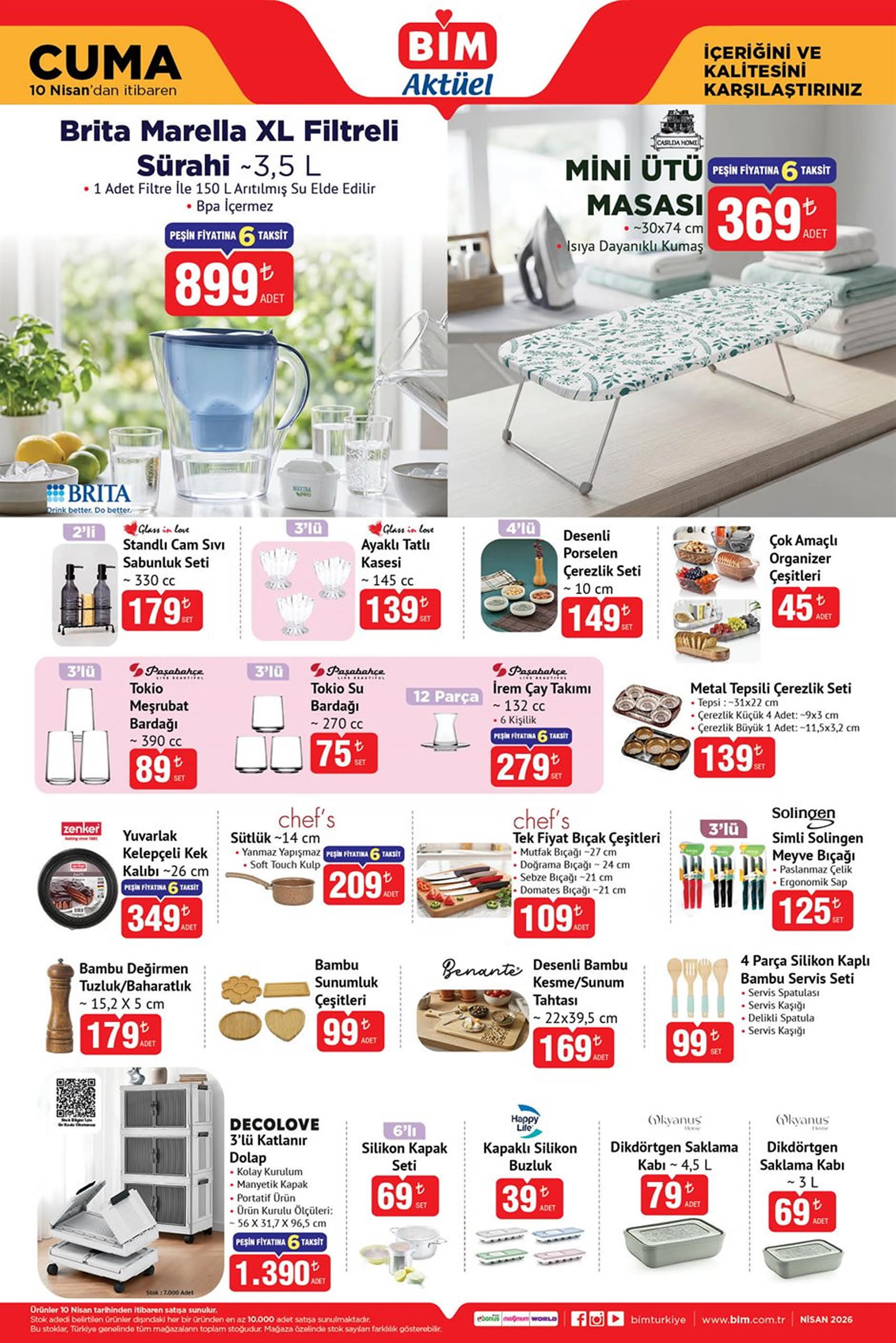 BİM 10 Nisan 2026 Aktüel Ürünler Kataloğu