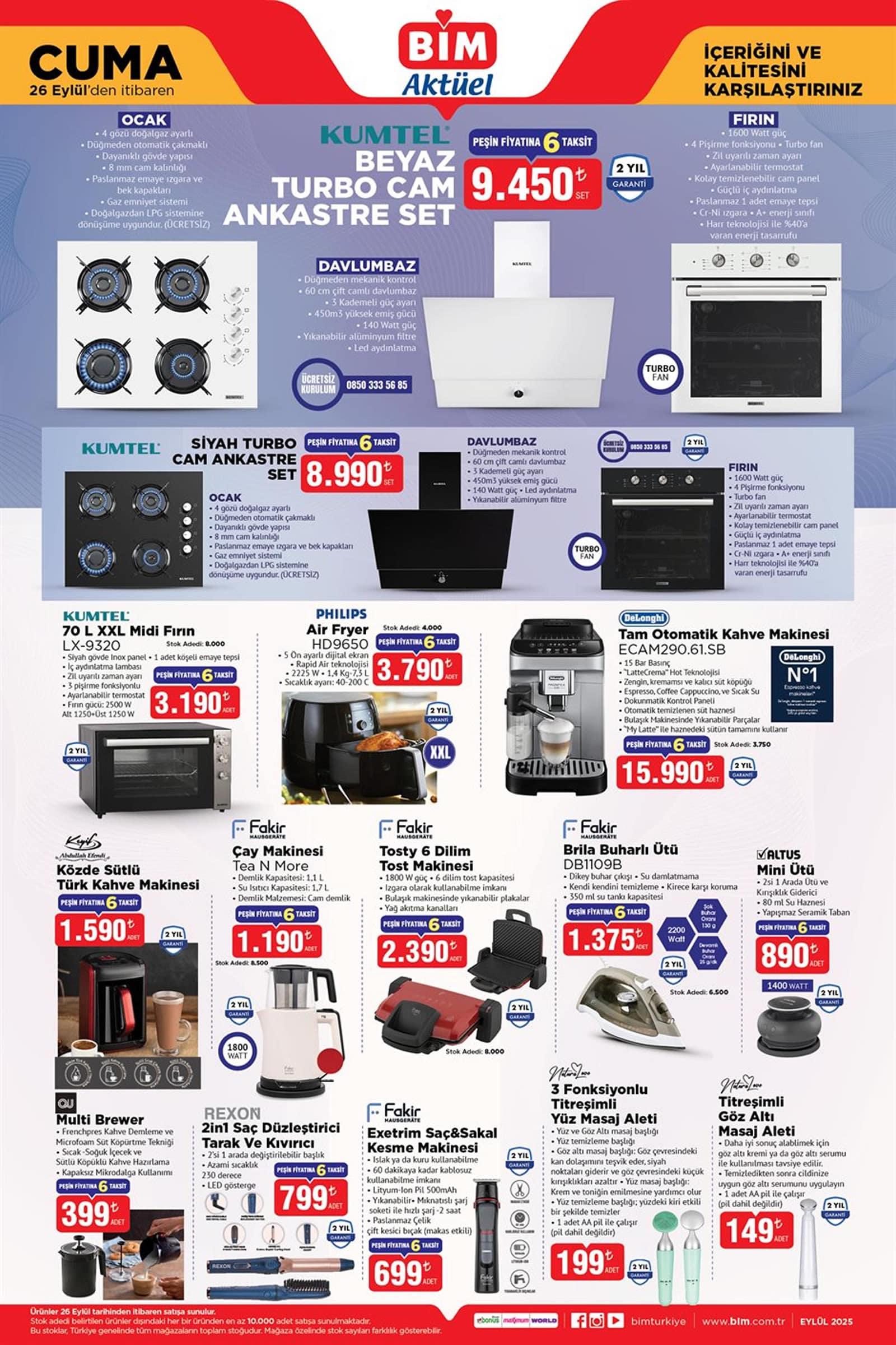 BİM 26 Eylül 2025 Aktüel Ürünler Kataloğu