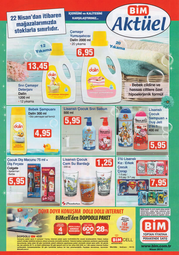 BİM Market 22.04.2016 Cuma Katalogu - Dalin