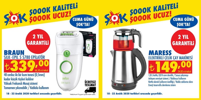 Braun Epilatör ve Maress Çay Makinesi