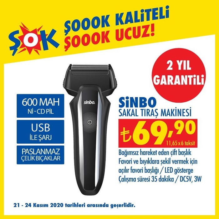 Sinbo Sakal Tıraş Makinesi