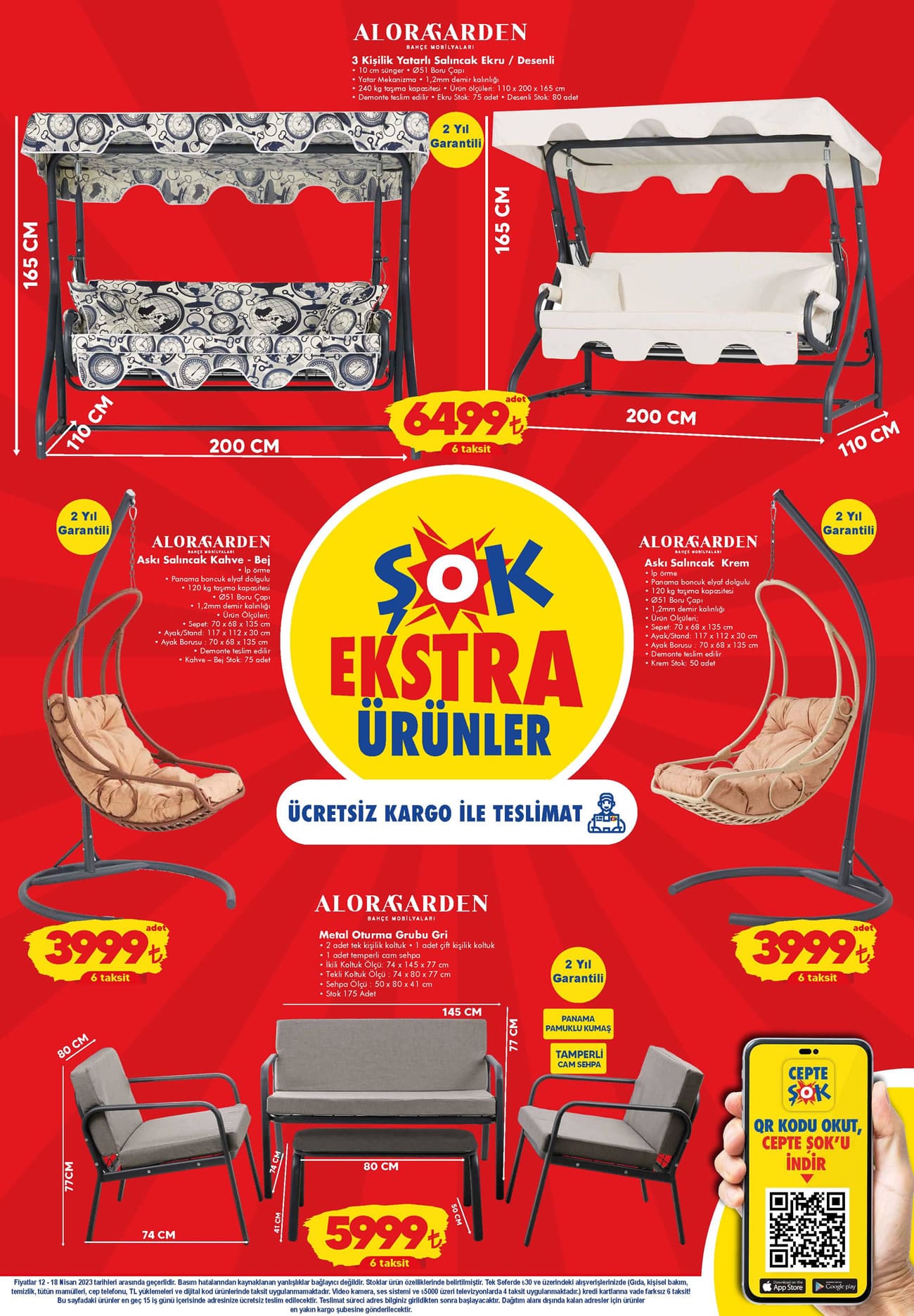 ŞOK 12 Nisan 2023 ekstra ürünler