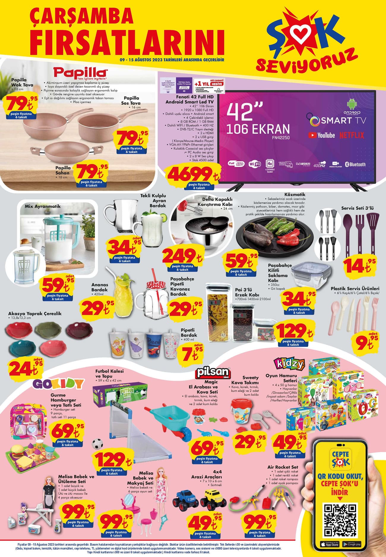 ŞOK 9 Ağustos 2023 Aktüel Ürünler Kataloğu