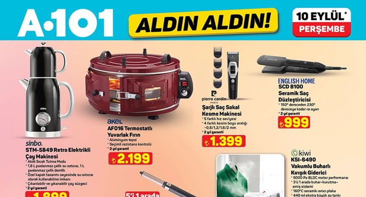 A101 10 Eylül 2026 Aktüel Ürünler Kataloğu
