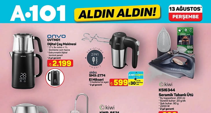 A101 13 Ağustos 2026 Aktüel Ürünler Kataloğu
