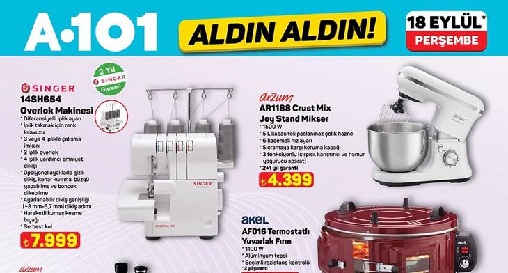 A101 18 Eylül 2025 Aktüel Ürünler Kataloğu