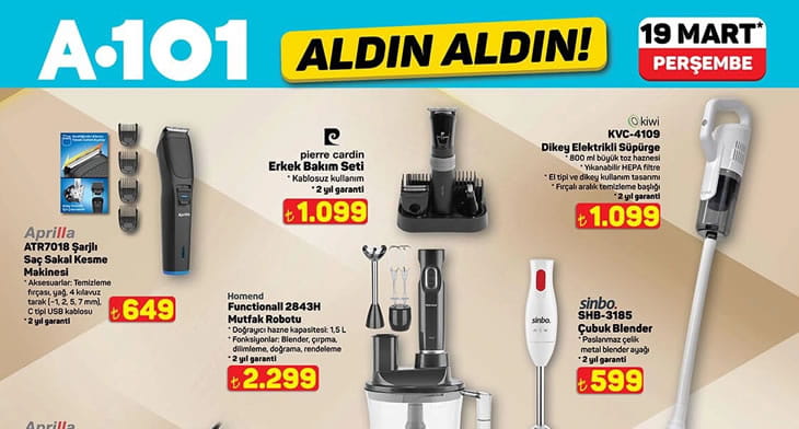 A101 19 Mart 2026 Aktüel Ürünler Kataloğu