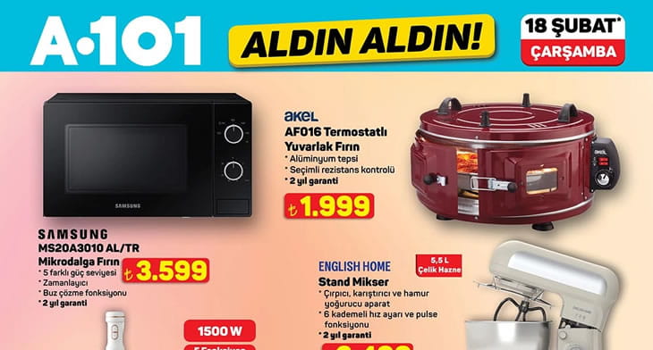 A101 19 Şubat 2026 Aktüel Ürünler Kataloğu