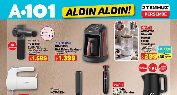 A101 2 Temmuz 2026 Aktüel Ürünler Kataloğu