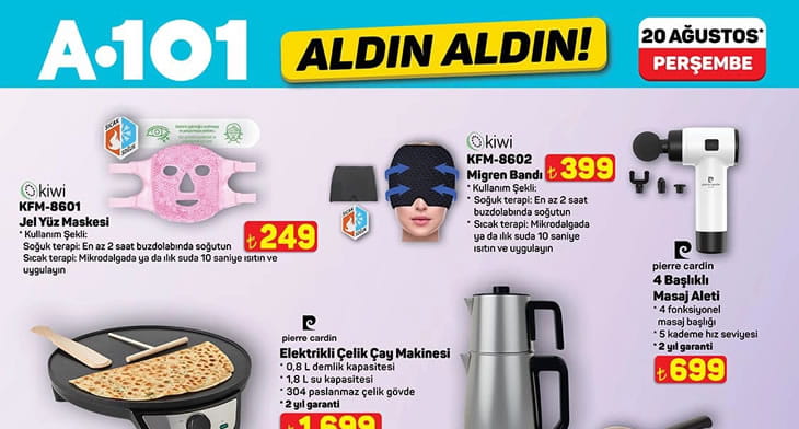 A101 20 Ağustos 2026 Aktüel Ürünler Kataloğu