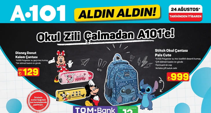 A101 24 Ağustos 2026 Okul ve Kırtasiye Ürünleri