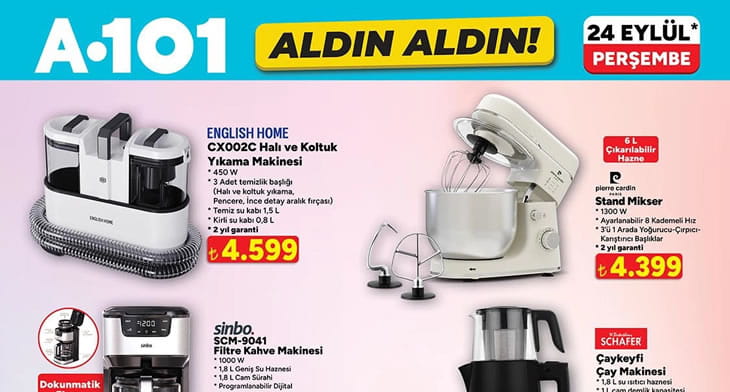 A101 24 Eylül 2026 Aktüel Ürünler Kataloğu
