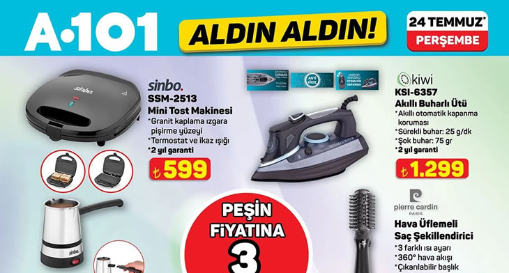 A101 24 Temmuz 2025 Aktüel Ürünler Kataloğu