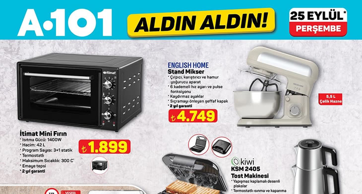 A101 25 Eylül 2025 Aktüel Ürünler Kataloğu