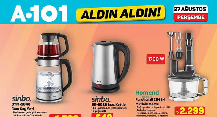 A101 27 Ağustos 2026 Aktüel Ürünler Kataloğu