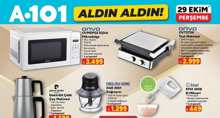 A101 29 Ekim 2026 Aktüel Ürünler Kataloğu