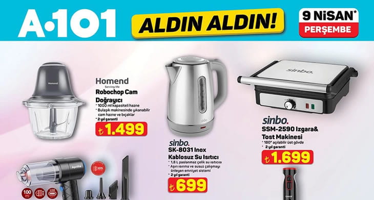 A101 9 Nisan 2026 Aktüel Ürünler Kataloğu