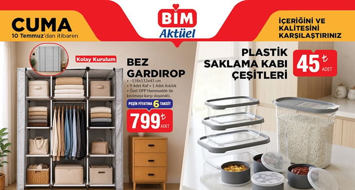 BİM 10 Temmuz 2026 Aktüel Ürünler Kataloğu