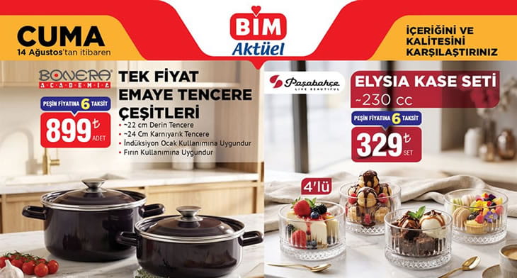 BİM 14 Ağustos 2026 Aktüel Ürünler Kataloğu