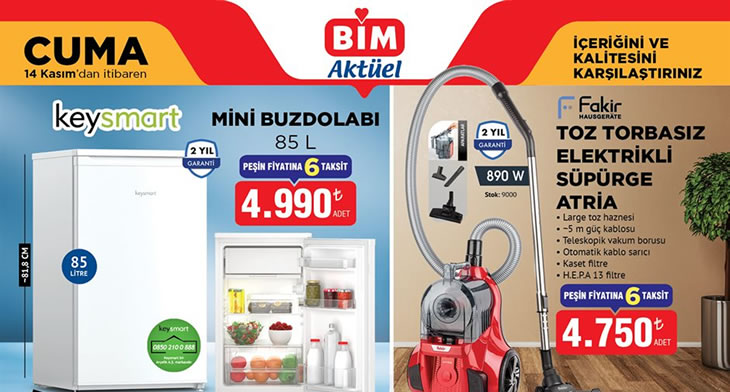 BİM 14 Kasım 2025 Aktüel Ürünler Kataloğu