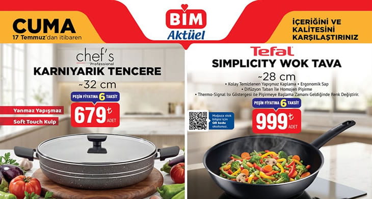 BİM 17 Temmuz 2026 Aktüel Ürünler Kataloğu