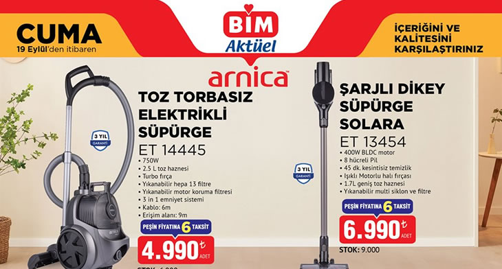 BİM 19 Eylül 2025 Aktüel Ürünler Kataloğu