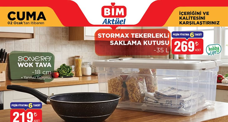 BİM 2 Ocak 2026 Aktüel Ürünler Kataloğu