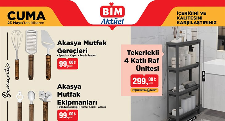 BİM 23 Mayıs 2025 Aktüel Ürünler Kataloğu