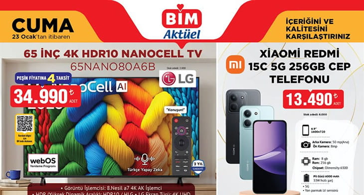 BİM 23 Ocak 2026 Aktüel Ürünler Kataloğu