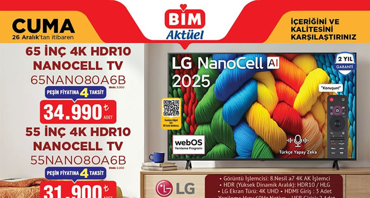 BİM 26 Aralık 2025 Aktüel Ürünler Kataloğu