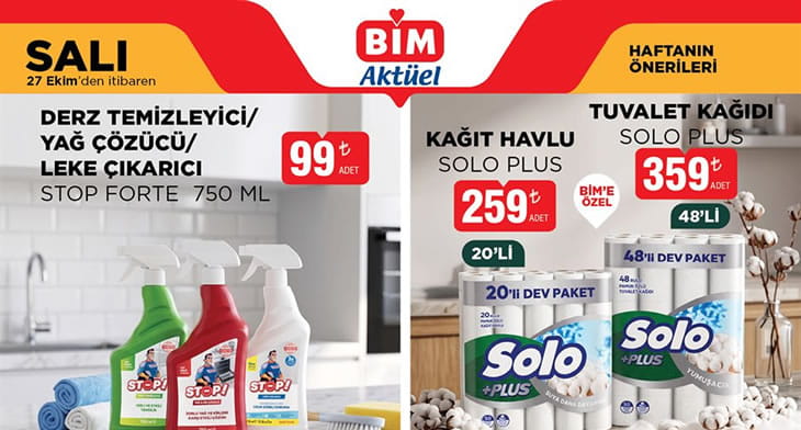 BİM 27 Ekim 2026 Aktüel Ürünler Kataloğu
