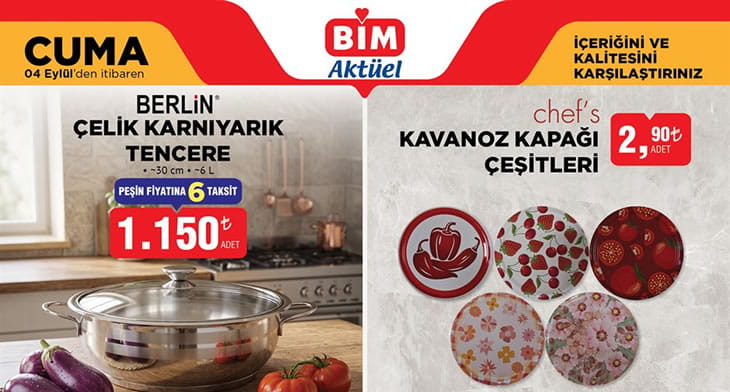 BİM 4 Eylül 2026 Aktüel Ürünler Kataloğu