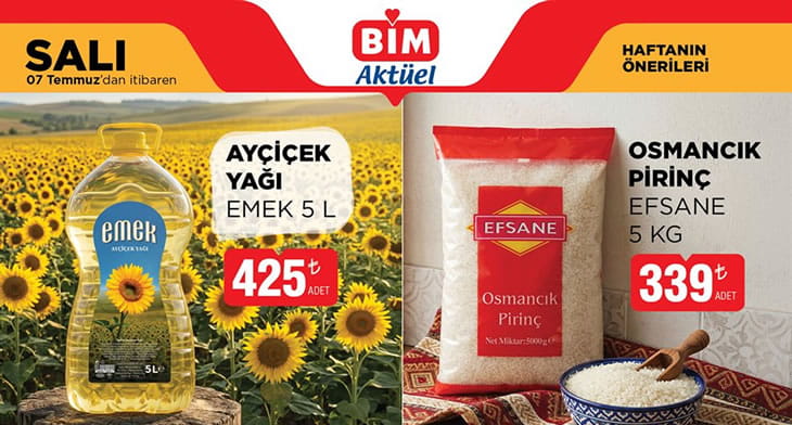 BİM 7 Temmuz 2026 Aktüel Ürünler Kataloğu