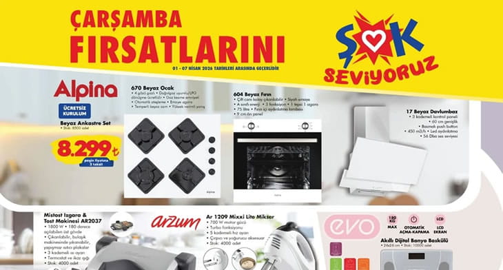 ŞOK 1 Nisan 2026 Aktüel Ürünler Kataloğu