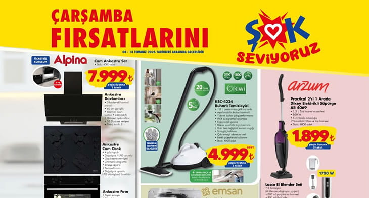 ŞOK 8 Temmuz 2026 Aktüel Ürünler Kataloğu